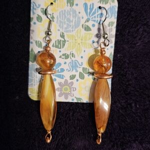 Elegant Amber Drop Earrings